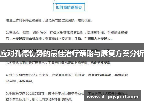 应对孔德伤势的最佳治疗策略与康复方案分析