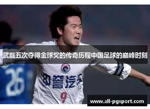 武磊五次夺得金球奖的传奇历程中国足球的巅峰时刻