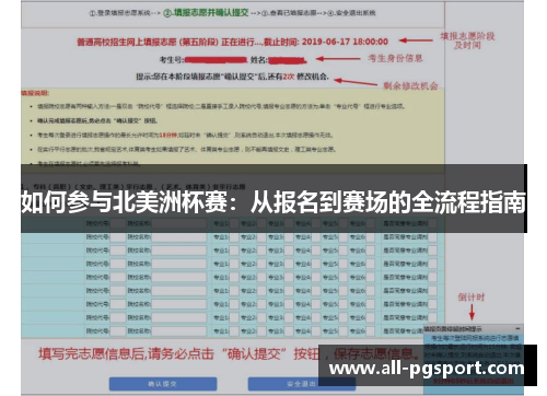 如何参与北美洲杯赛:从报名到赛场的全流程指南 如何参与北美洲杯赛:从报名到赛场的全流程指南